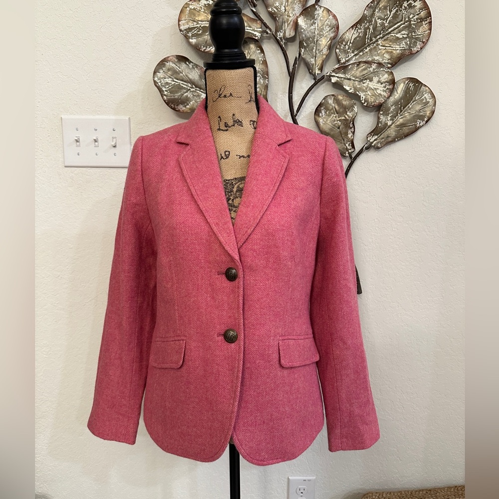 Talbots Pink Wool Blend Blazer Jacket NWT - Picture 4 of 11
